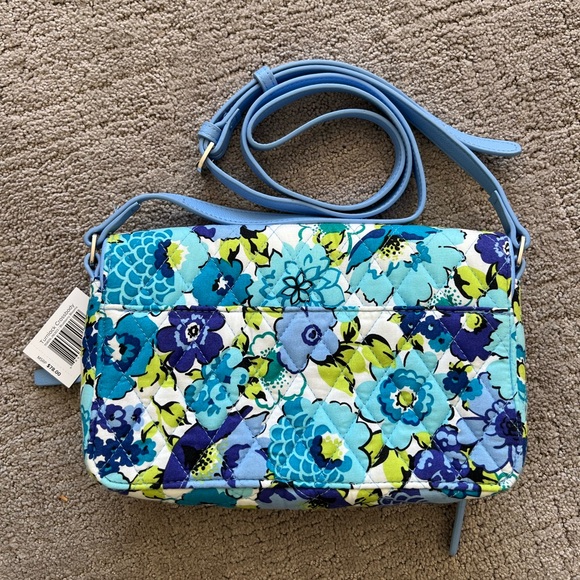 Vera Bradley Turnlock Crossbody - Blueberry Blooms - Picture 2 of 16